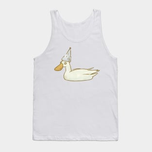 Duck with paper hat Tank Top